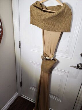 ✨ NEW Clocolor Camel Fold-Over Sweater Maxi Dress | Quiet Luxury | Belt Included